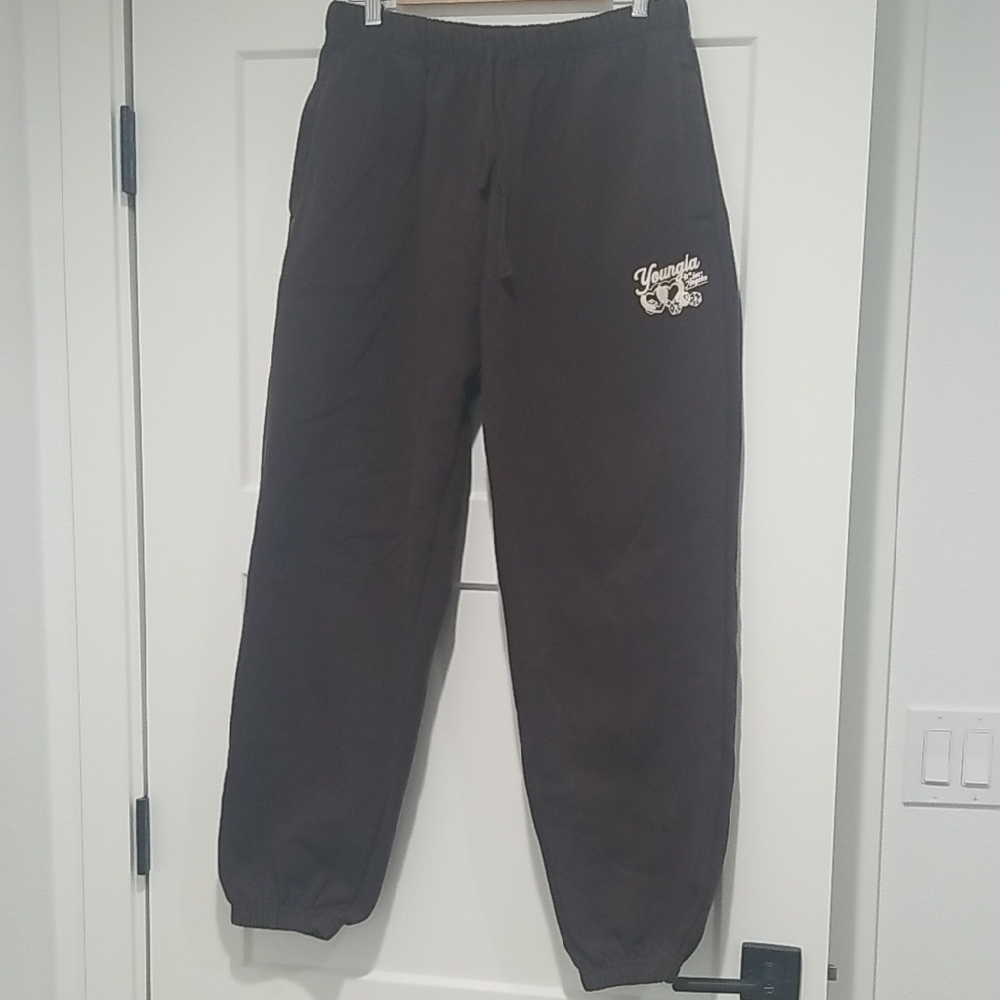 YoungLA Dark Brown Fleece Joggers